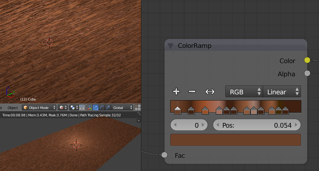 blender procedural wood texture step 5 some alternative colours